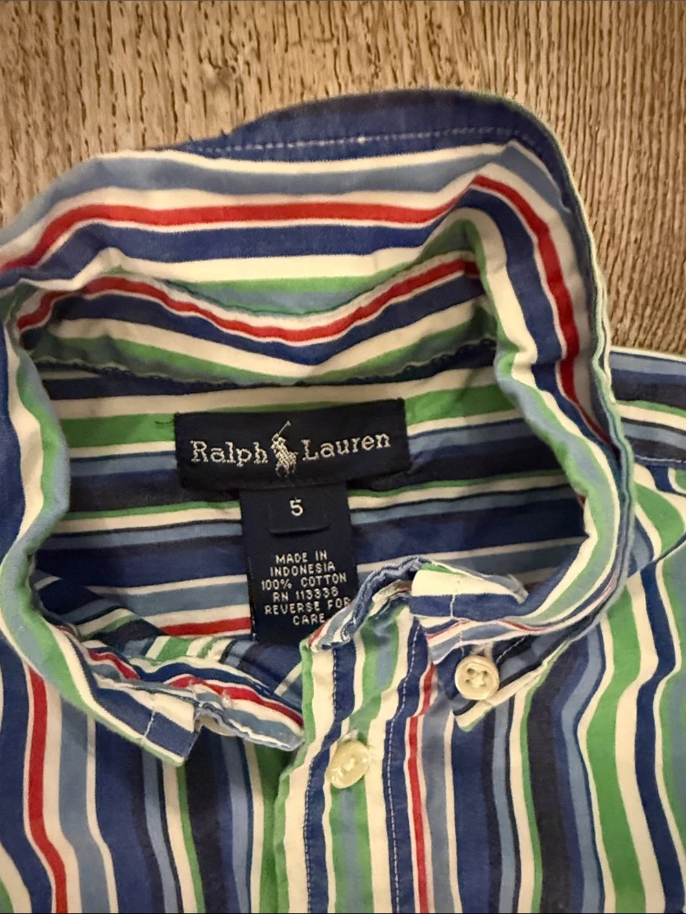 Ralph Lauren Multicolor Stripe Button-Down Shirt - Blue, Green & Navy